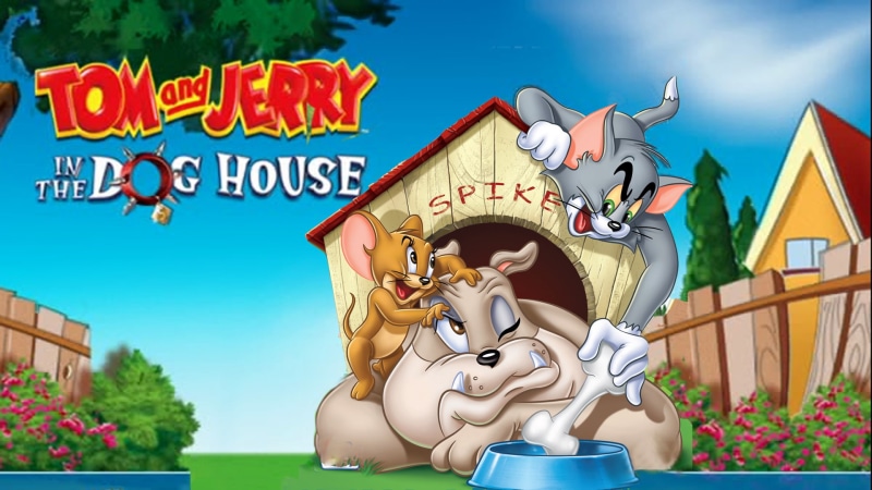 desktop, tom, 1080P, jerry, dog, spike, house