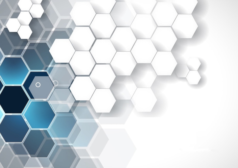 no people, repetition, technology, metal, hexagon, communication, abstract, 1080P, science, geometric shape, cut out, silver colored, white background