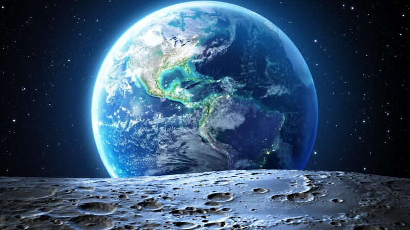view, america, desktop, mobiles, moon, planet, south, blue, north, 4K, ultra, k, earth, hd