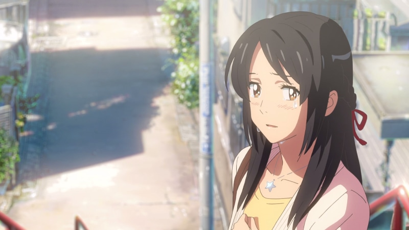 nature, Miyamizu Mitsuha, focus on foreground, close-up, creativity, Your Name, indoors, hairstyle, day, window, architecture, no people, Kimi no Na Wa