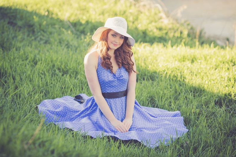 shadow, leisure, vintage, park, dress, close-up, beautiful woman, summer, young adult, fashion, young, long hair, photoshoot, happiness, lifestyles, field