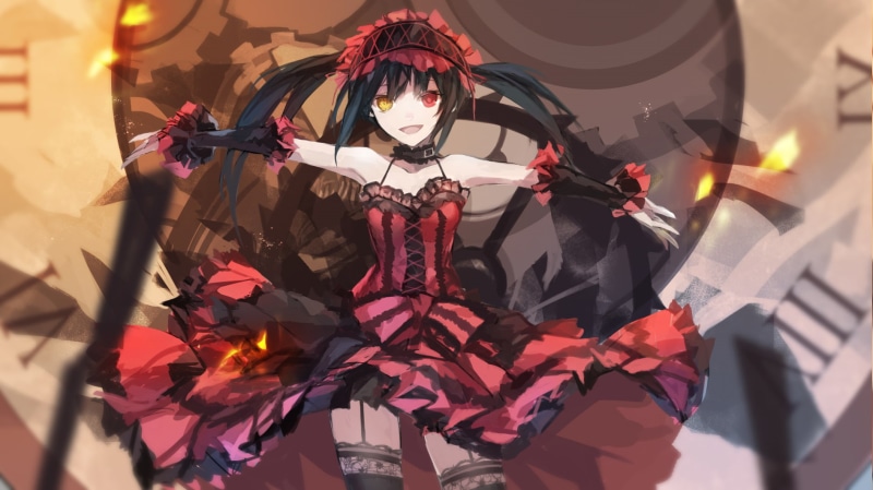 Heterochromia, representation, nature, anime, selective focus, sexy anime, day, celebration, Zaphkiel, close-up, leaf, Anime Girls, Date A Live, indoors
