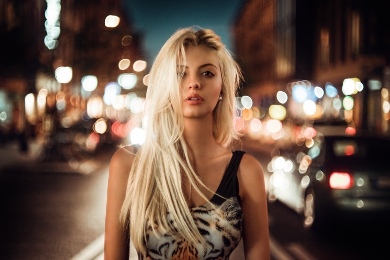 1080P, women, blonde, portrait, Ann Sophie Marielle, Martin Kühn, depth of field