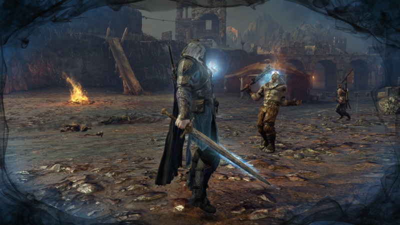 armed forces, illuminated, heat - temperature, built structure, 1080P, protection, Middle Earth, building exterior, fire, Shadow of Mordor, people, flame