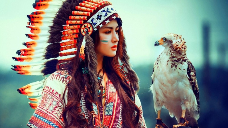 american, eagle, native american, native, life, 1080P, girl