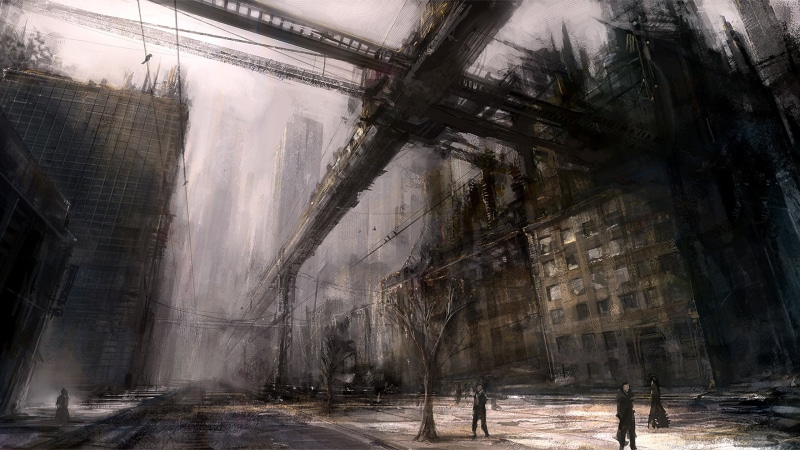 people, futuristic, dystopian, city, artwork, 2K, urban, digital art