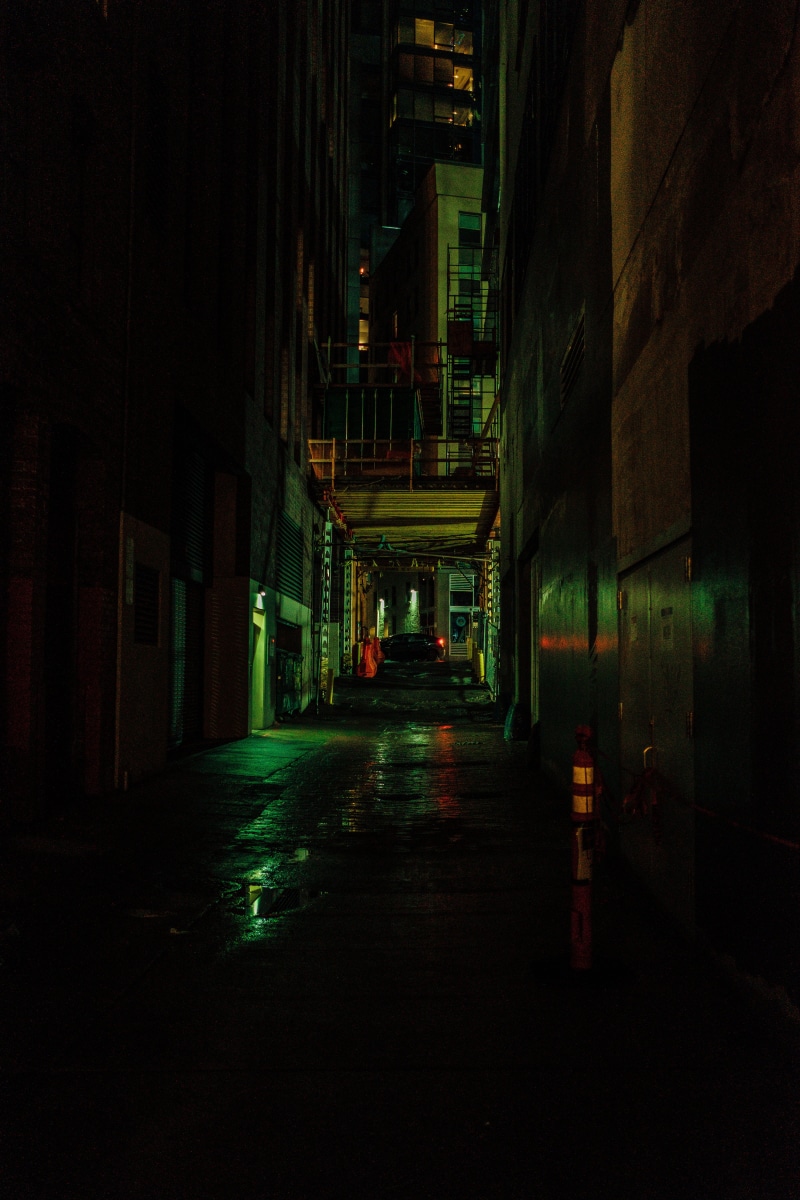 neon lights, night, arcade, light, building exterior, 5K, ally, spooky, the way forward, building, town, residential district, alley, urban, direction