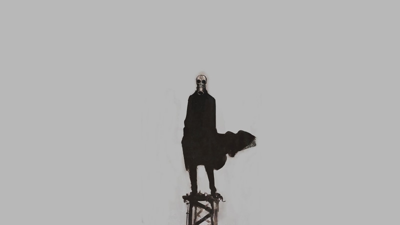 1080P, anime, dystopian, gas masks, men