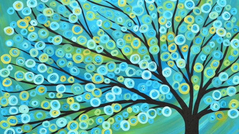 watercolor paint, acrylic paint, modern art, tree, painting, branch, art, pattern, paint, 4K