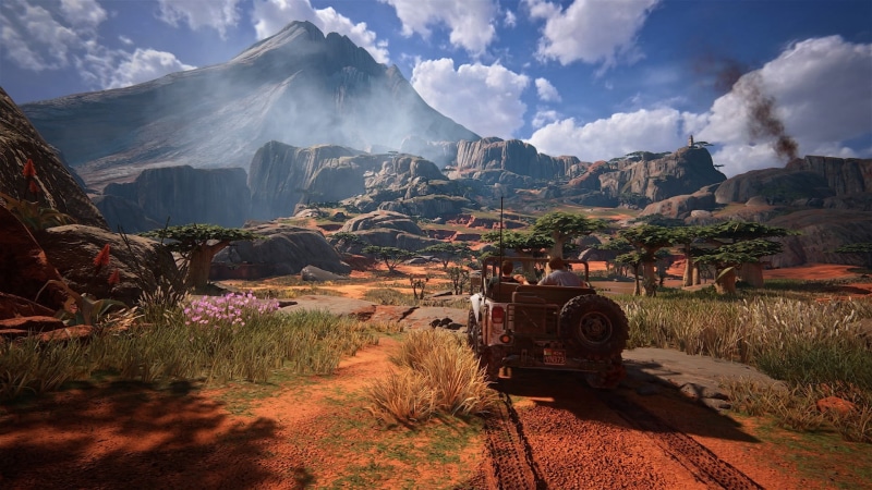 travel destinations, Uncharted 4: A Thiefs End, toward, travel, in-game, mountain, vehicle, scenics - nature, wilderness, mode of transportation