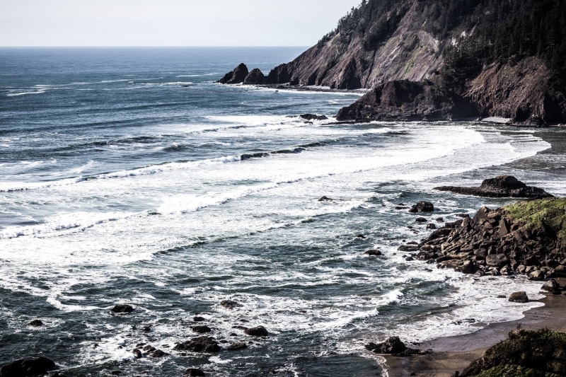 wave, Rocks, atlantic Ocean, Spring, Pacific Ocean, surf  beach, scenics, coastline, nature, shore, Canon EOS 6D, 1080P, landscape, Ecola State Park, cliff