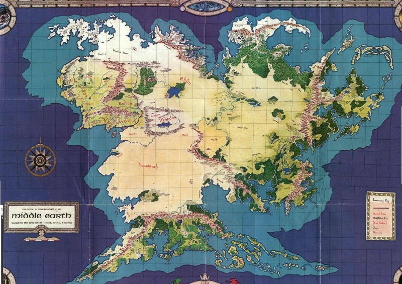 retro styled, shape, physical geography, direction, 1080P, The Lord of the Rings, outdoors, global communications, green color, travel destinations, Middle-earth