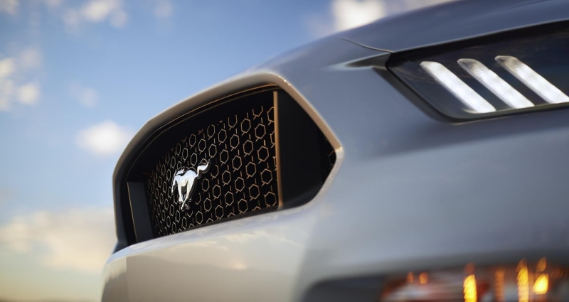 speed, coupe, metal, airplane, silver colored, GT, Ford Mustang, motor vehicle, 2015, steel, cloud - sky, headlight, selective focus, reflection, Ford