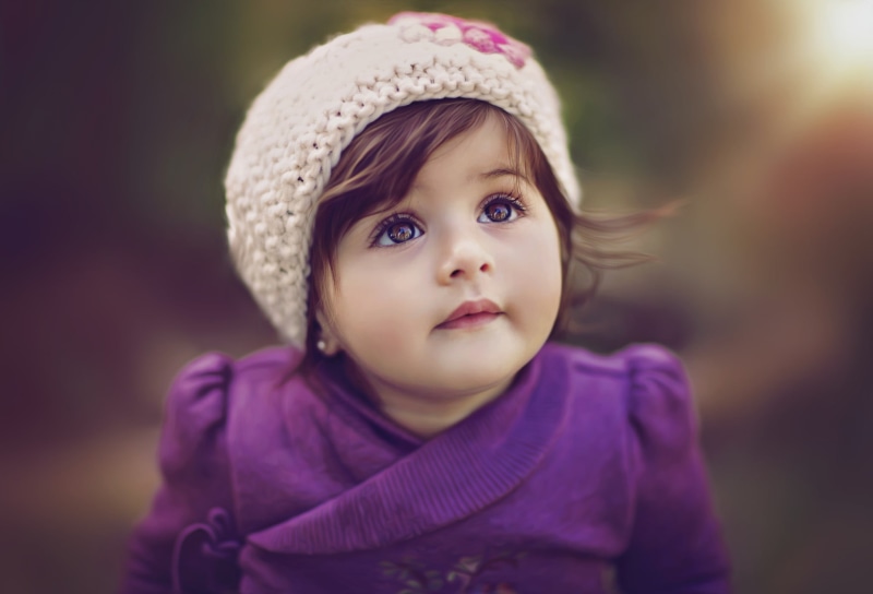 baby, cute, focus on foreground, one person, purple, portrait, children, looking, looking at camera, girls, toddler, 1080P, females, jacket, s, clothing