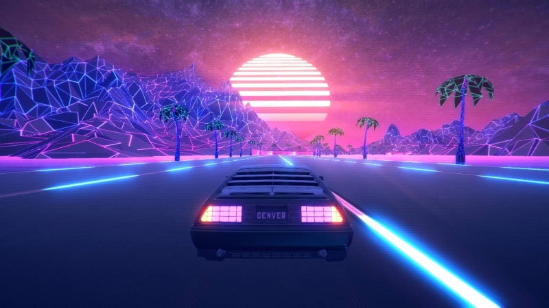 Synth-pop, DeLorean, Synthwave, DeLorean DMC-12, Denver, Road, Synthpop, Sinti, DMC-12, Synth, Palm trees, Electronic, Darkwave, Retrowave, The game, Machine