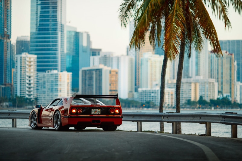 Ferrari, F40, 1080P, Miami, Larry Chen, photographer, the city, morning, Florida