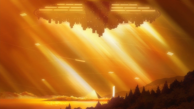 anime, nature, light - natural phenomenon, long exposure, scenics - nature, Neon Genesis Evangelion, environment, sky, light beam, beauty in nature