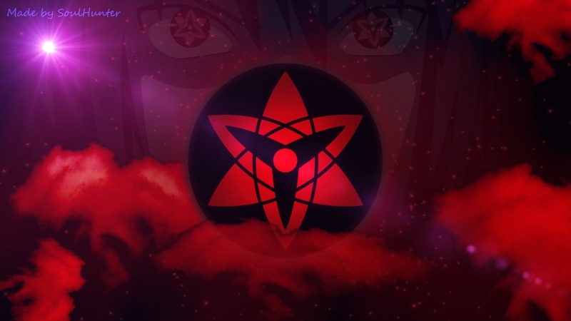 logo, blue, vector, fantasy, red, illustration, dark, backdrop, Sharingan (Naruto), christmas, star - Space, black Color, christmas decoration, spooky