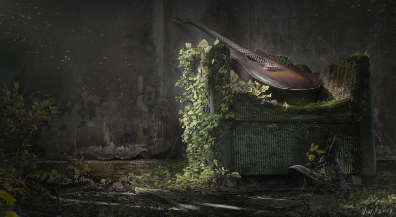 wood - material, building, Video Game, The Last of Us Part II, abandoned, 1080P, trunk, nature, leaf, wall - building feature, outdoors, plant, architecture