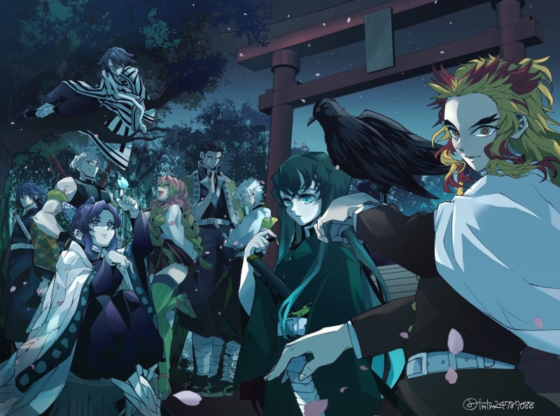 1080P, Demon Slayer: Kimetsu no Yaiba, Shinobu Kochou, Gyomei Himejima, Muichiro Tokito, Tengen Uzui, Mitsuri Kanroji, Sanemi Shinazugawa, Giyuu Tomioka