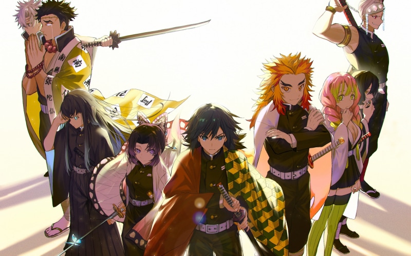 Mitsuri Kanroji, Gyomei Himejima, Demon Slayer: Kimetsu no Yaiba, 2K, Muichiro Tokito, Sanemi Shinazugawa, Giyuu Tomioka, Tengen Uzui, Shinobu Kochou