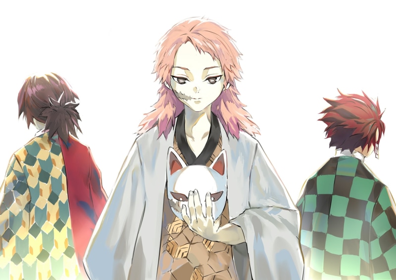 Anime, 1080P, Sabito (Demon Slayer), Tanjirou Kamado, Giyuu Tomioka, Demon Slayer: Kimetsu no Yaiba