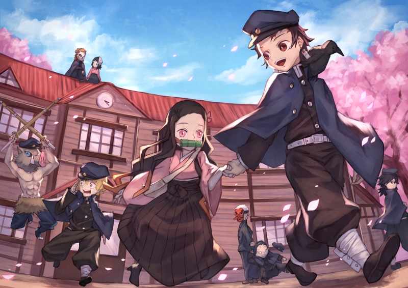 Inosuke Hashibira, Makomo (Demon Slayer), 2K, Sabito (Demon Slayer), Sakonji Urokodaki, Nezuko Kamado, Giyuu Tomioka, Zenitsu Agatsuma, Tanjirou Kamado