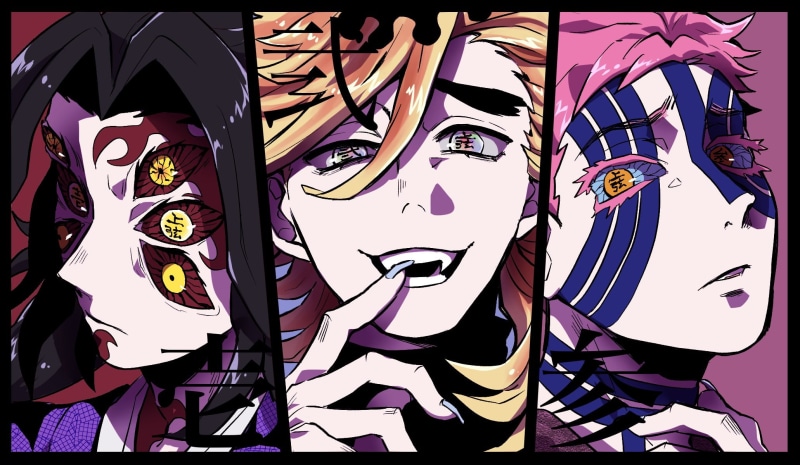 Kokushibou (Demon Slayer), 1080P, Akaza (Demon Slayer: Kimetsu no Yaiba), Douma (Demon Slayer: Kimetsu no Yaiba), Demon Slayer: Kimetsu no Yaiba, Anime