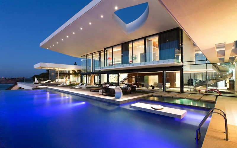 design, modern, architecture, lounger, black, house, 1920x1200, lot, photography, pool, 1080P