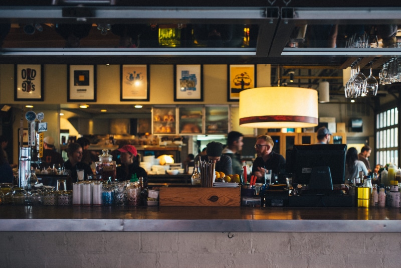 business, 4K, drink, bar, cafe, small shop, cozy, restaurant, adult, food, coffeeshop, bar counter, inside, men, cosy, counter, table, wine glass, occupation