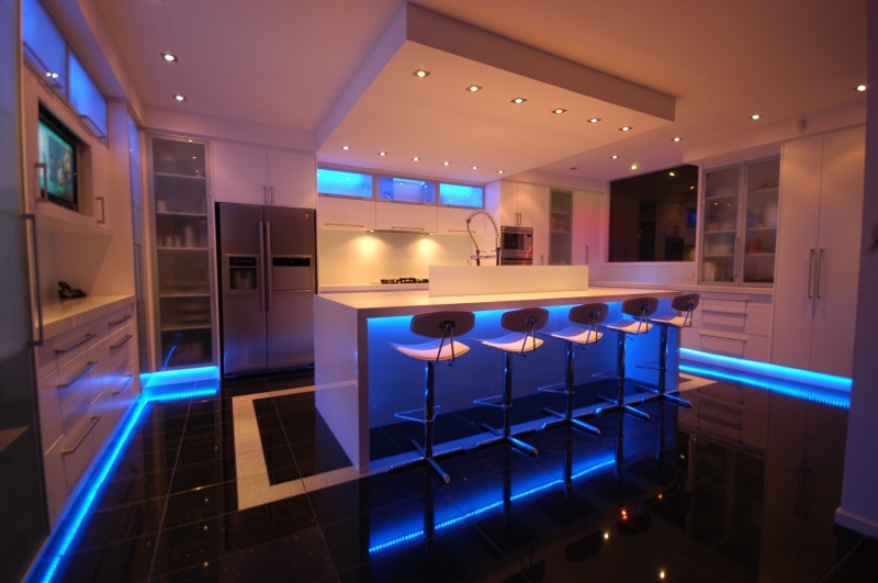 building, illuminated, furniture, wooden, interior, seat, business, domestic room, lighting, time, flooring, surrounded, no People, LED lights, 2K, led
