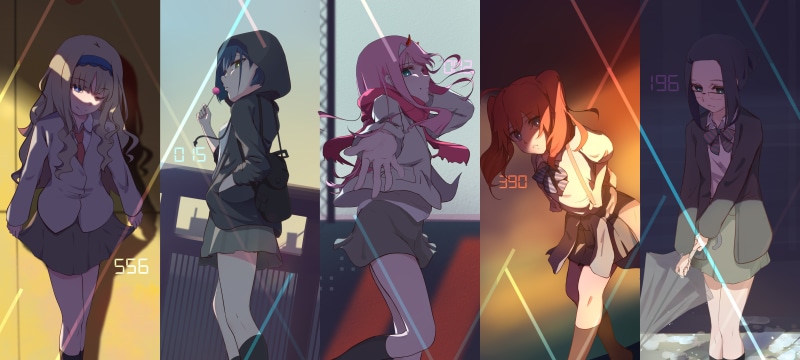 clothing, 4K, variation, still life, retail, art and craft, retail display, Code:556 (Kokoro), Code:196 (Ikuno), sale, human representation, shoe, Ichigo (Darling in the FranXX)