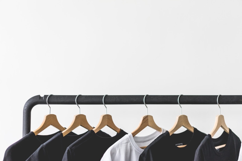 Text, collection, Room, order, clothing, selling, casual Clothing, fashion, retail, textile, button down shirt, shirt, clothes rack, studio shot, business