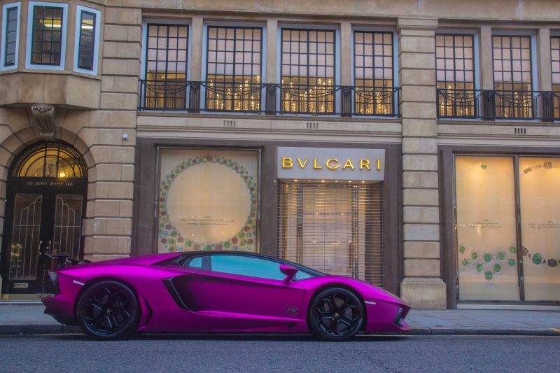 London, street, supercar, facade, front, supercars, sports Car, Bulgari, luxury, Oakley, sports, land Vehicle, 5K, store, Cars, car, Design, sportscars