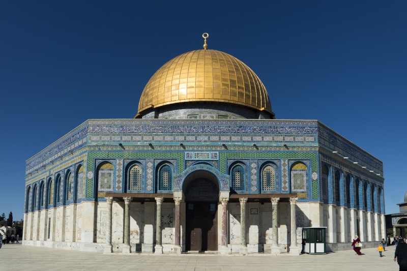 architecture, dome, built structure, israel, sky, place of worship, jerusalem, nature, religion, facade, clear sky, architectural column, building exterior