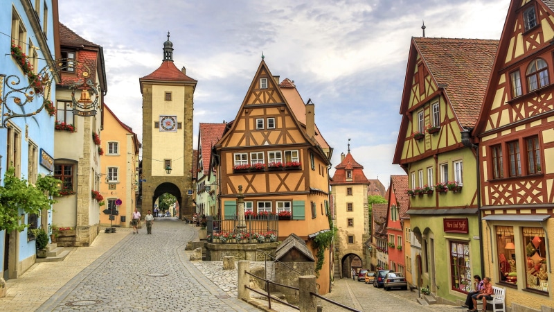 rothenburg ob der tauber, tourism, 4K, facade, landmark, germany, bavaria, history, houses, village, medieval architecture, romantic, building, romantic road
