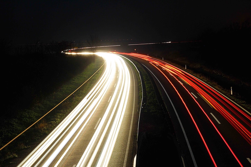 street, dark, no people, multiple Lane Highway, long Exposure, highway, night, light - Natural Phenomenon, headlight, motion, red, mode of transportation