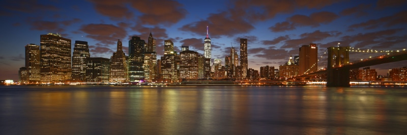 photograph, at night, clouds, blue  #bridge, downtown District, DUMBO, city, brooklyn, Blue Hour, Sky, Icons, building Exterior, cityscape, skyscraper