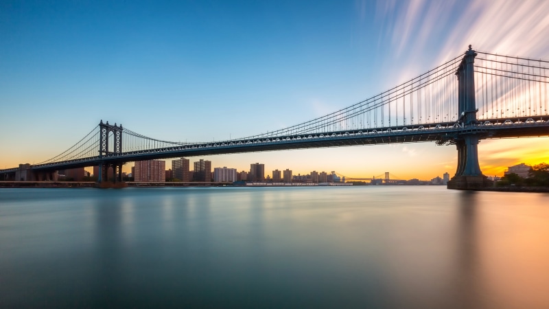 uSA, sunset, new York City, manhattan - New York City, body, body of water, sky, dusk, calm, Sunrise, famous Place, urban Skyline, architecture, cityscape