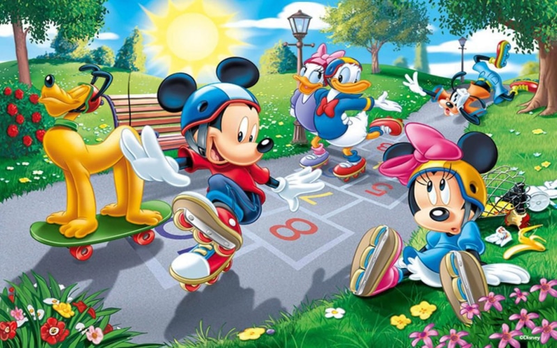 pluto, mickey, rollers, hd, photo, goofy, minnie, daisy, driving, donald, 1080P