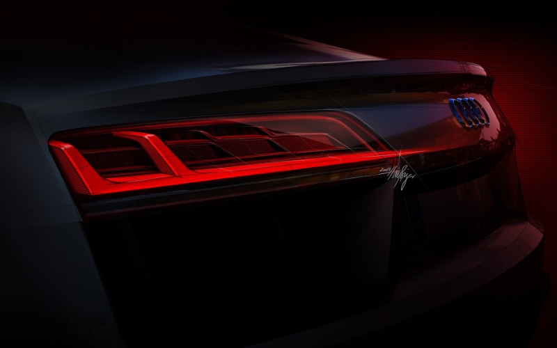 Super Car , car, lights, Audi R8, 2K, tail, artwork, vehicle, concept art, Tailights