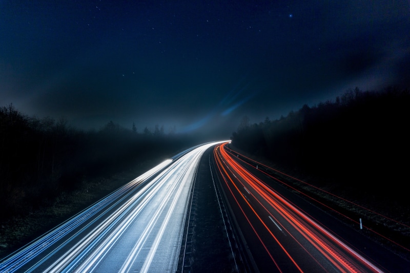 road, direction, city, night photograph, tracer, nature, auto, highway, taillights, motion, lights, mode of transportation, light, the way forward, dark