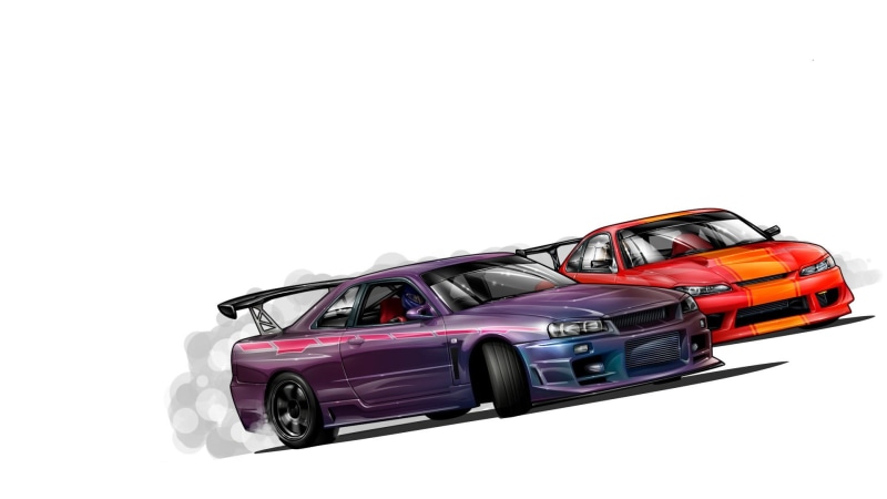 race cars, orange, purple, cars, sport, car, convertible, toy, no people, motor vehicle, red, GT-R, land vehicle, indoors, retro styled, toy car, copy space