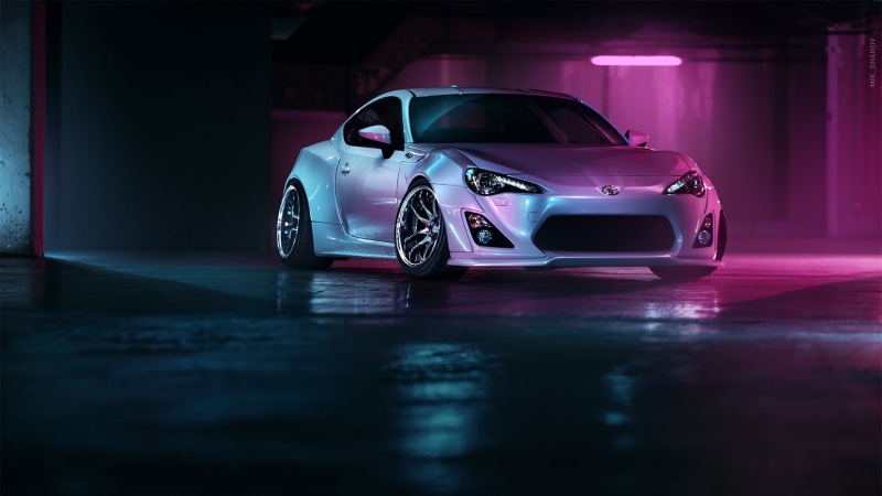 Mikhail Sharov, Japanese cars, Toyobaru, silver cars, JDM, sports car, vehicle, night, Toyota GT-86, Toyota, 1080P