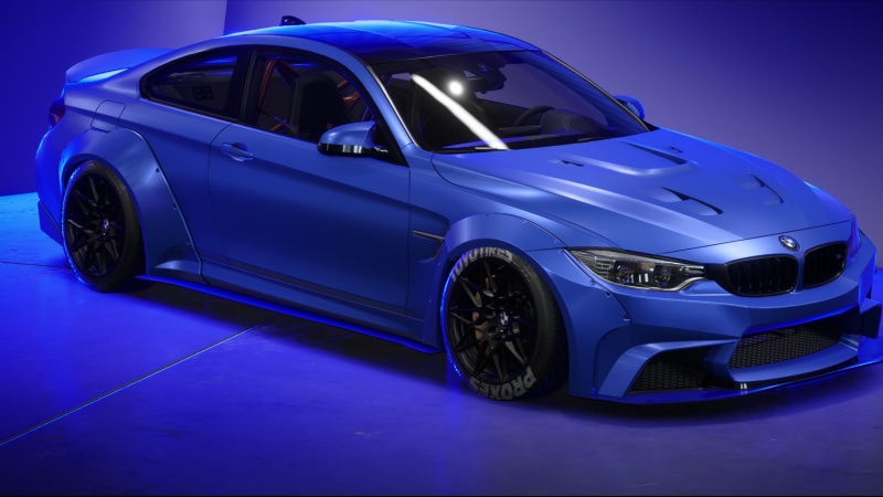 mode of transportation, purple, land vehicle, blue, reflection, car, coupe, design, night, BMW, motor vehicle, modern, driving, racecar, outdoors, Need for Speed