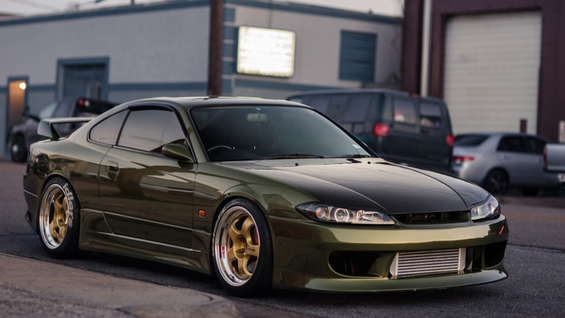 outdoors, wheel, city, S15, luxury, sports car, architecture, road, motor vehicle, Silvia S15, wealth, Nissan, 1080P, land vehicle, building exterior