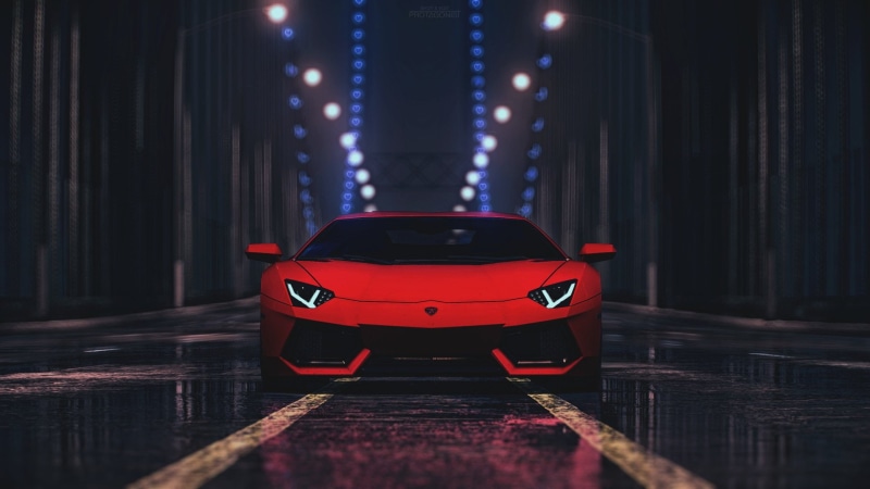 Need for Speed (2015), Lamborghini Aventador, Red Car, 1080P, Lamborghini Aventador LP700-4, Car, Video Game, Need For Speed, Lamborghini