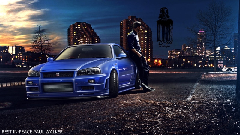 Nissan Skyline GT R R34, 1080P, Furious 7, Fast And Furious, Paul Walker