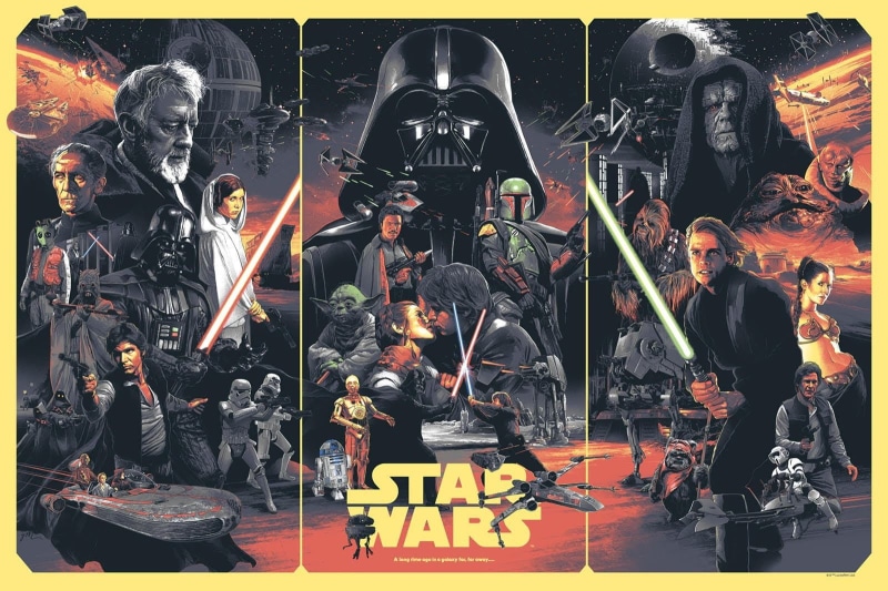 Darth Vader, R2-D2, Jaba The Hut, 720P, Star Wars, Ewok, stormtrooper, Luke Skywalker, collage, movie poster, Han Solo, Grandmoff Tarkin, Boba Fett, Obi-Wan Kenobi
