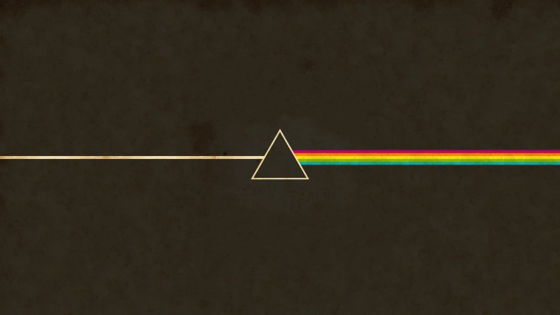 Pink Floyd, nature, moon, long exposure, creativity, triangle, album, no people, music, black color, side, close-up, triangle shape, shape, multi colored
